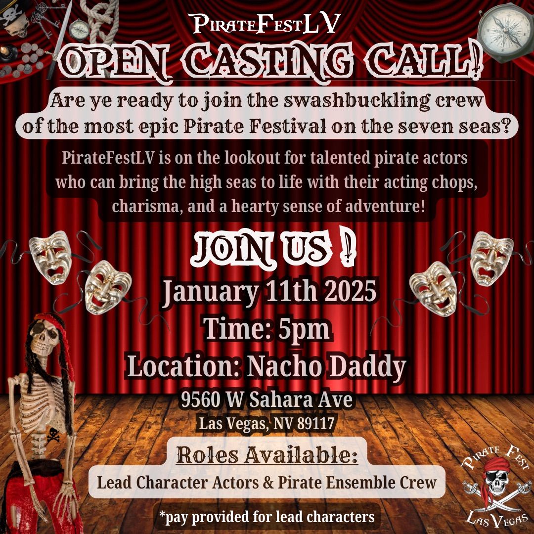 PirateFestLV Open Casting Call