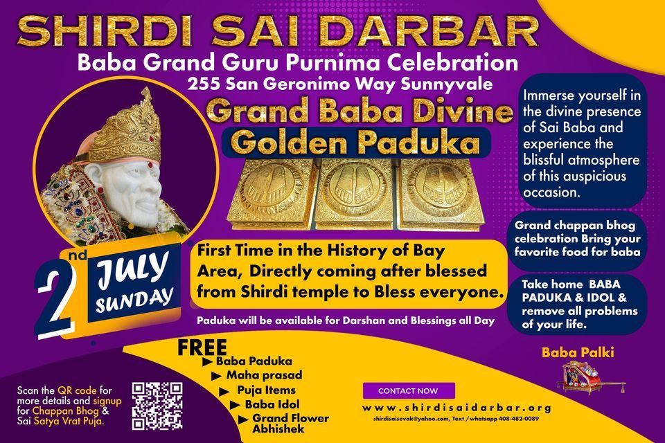 Free Baba Blessed IDOL & PADUKA from Shirdi , Shri Guru Purnima ...