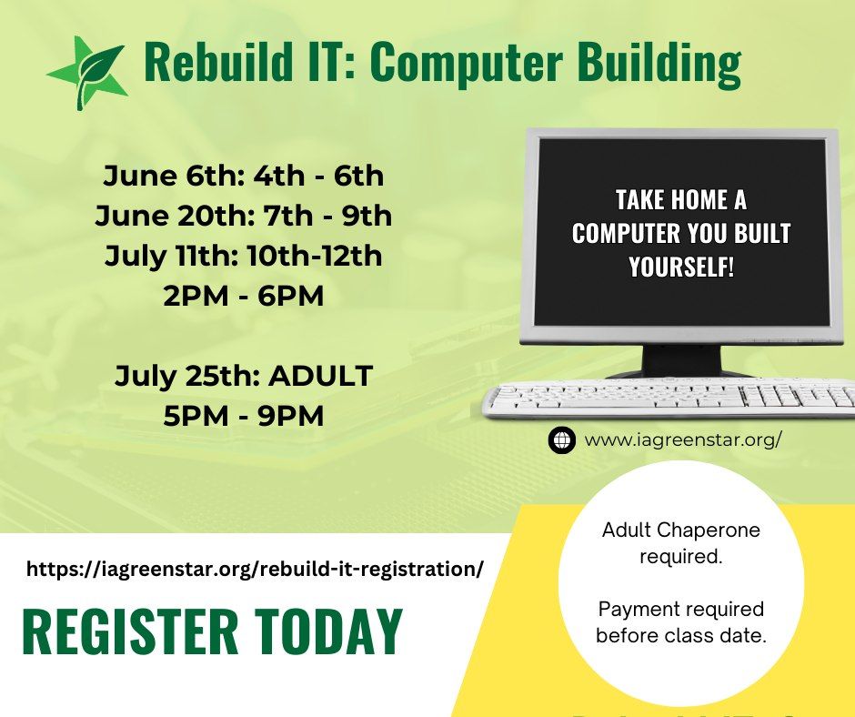 Build your own PC - July 11th: 10th - 12th grade