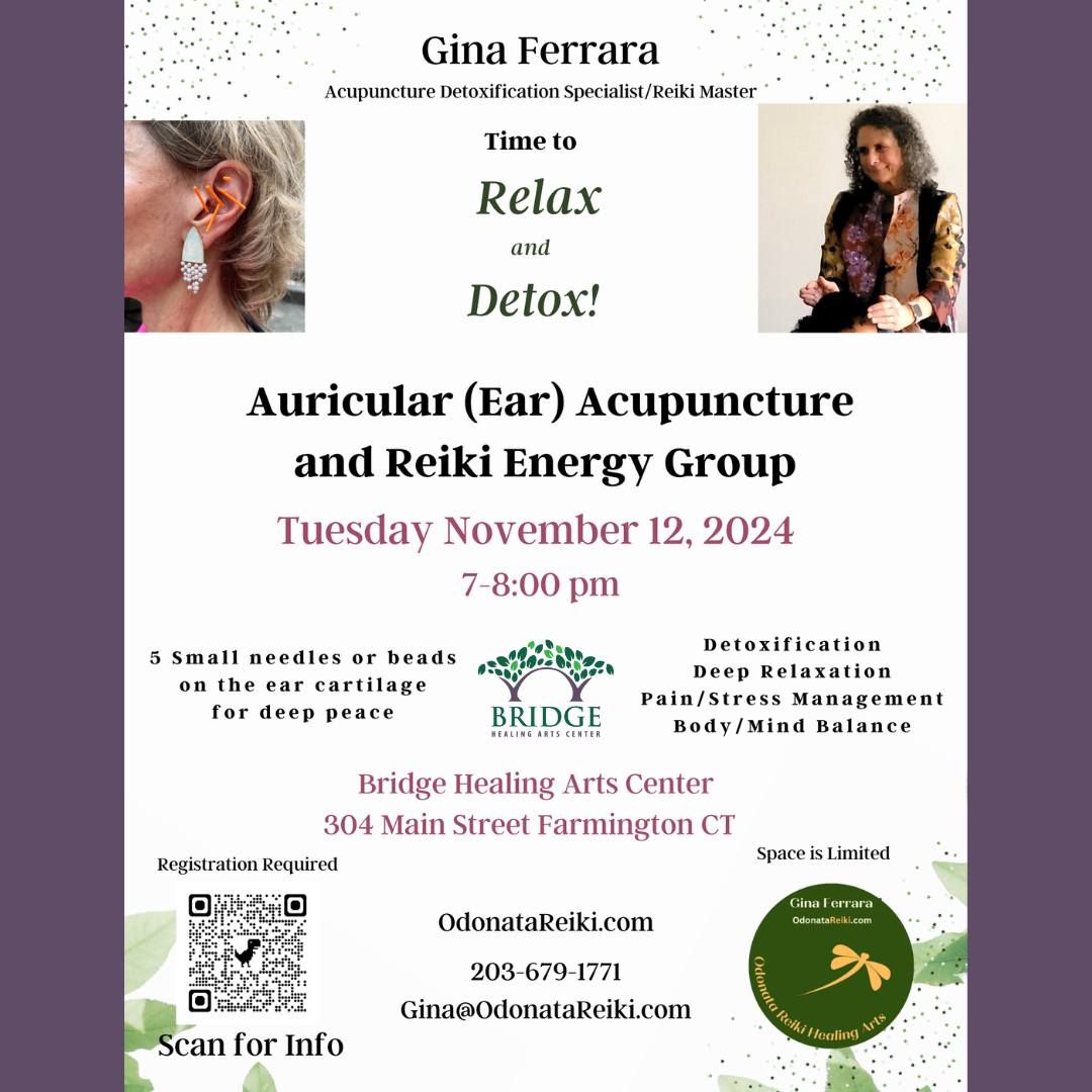 Relax and Detox - Reiki and Auricular (Ear) Acupuncture Session