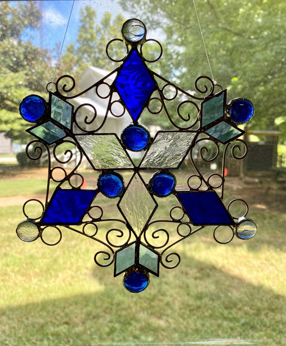 Glass: \u201cStained Glass Snowflake\u201d