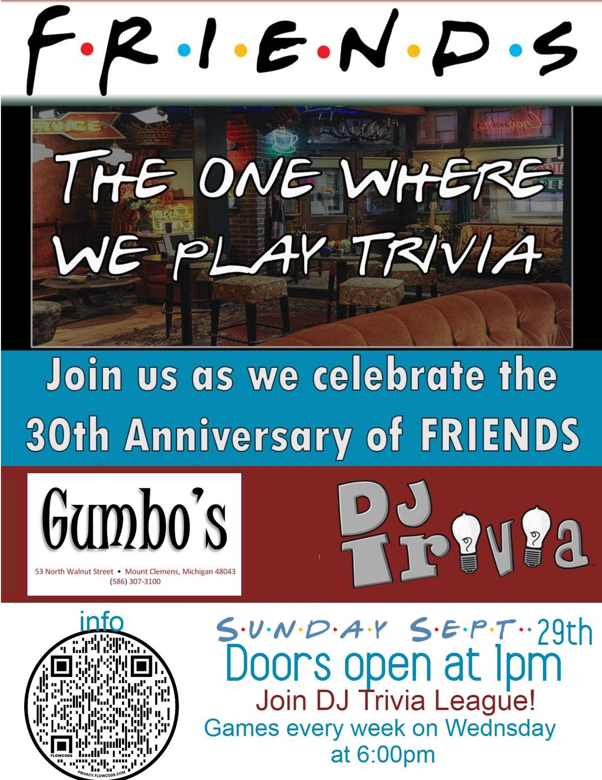 FRIENDS Trivia at Gumbo's