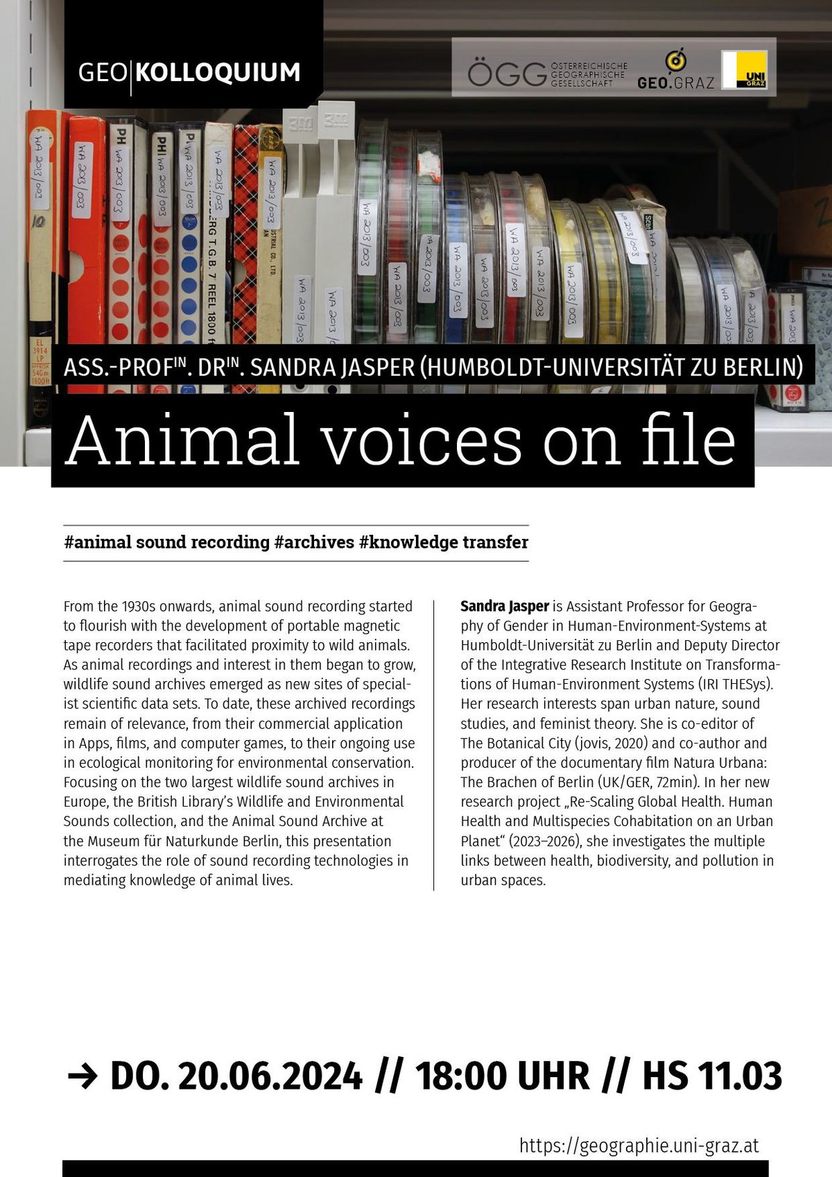 GEO|KOLLOQUIUM Animal voices on file