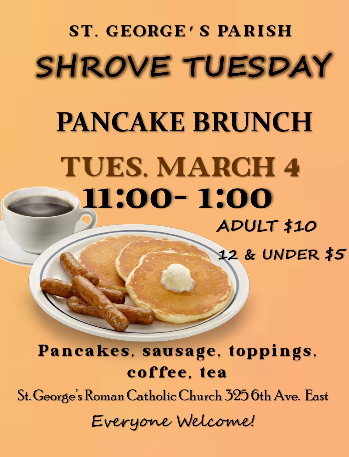 Shrove Tuesday Pancake Brunch