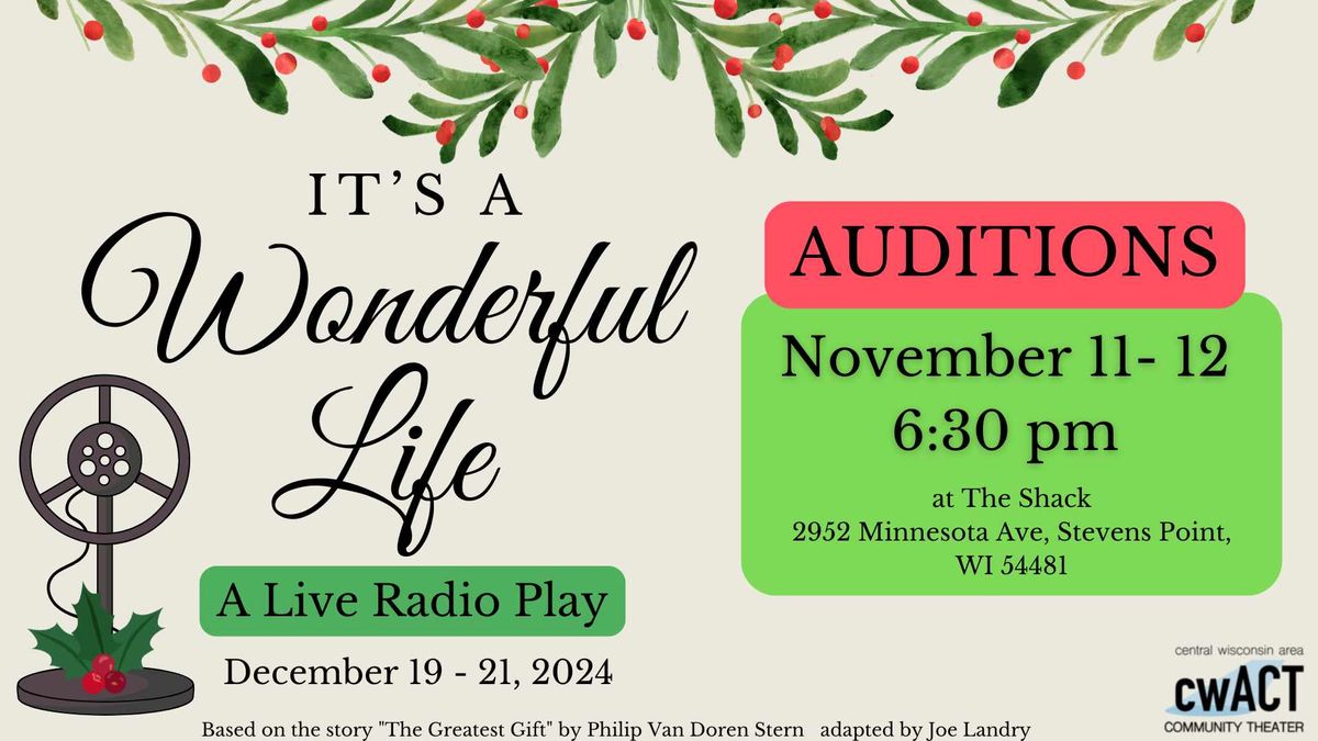 Auditions - It's a Wonderful Life - Holiday Radio SHow