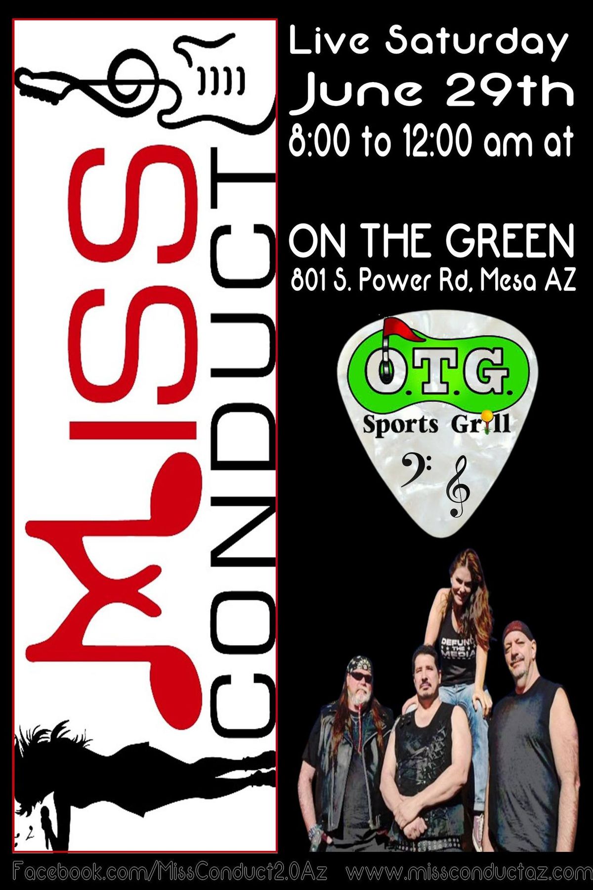 "Miss Conduct at "On the Green" Sat June 29th   LIVE ROCK&ROLL!