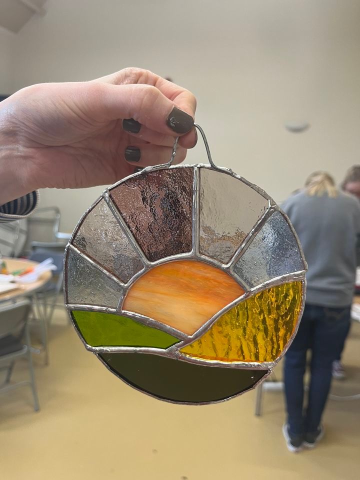 Making a Stained Glass Suncatcher, Leaf & Bean, Washington, 11 February