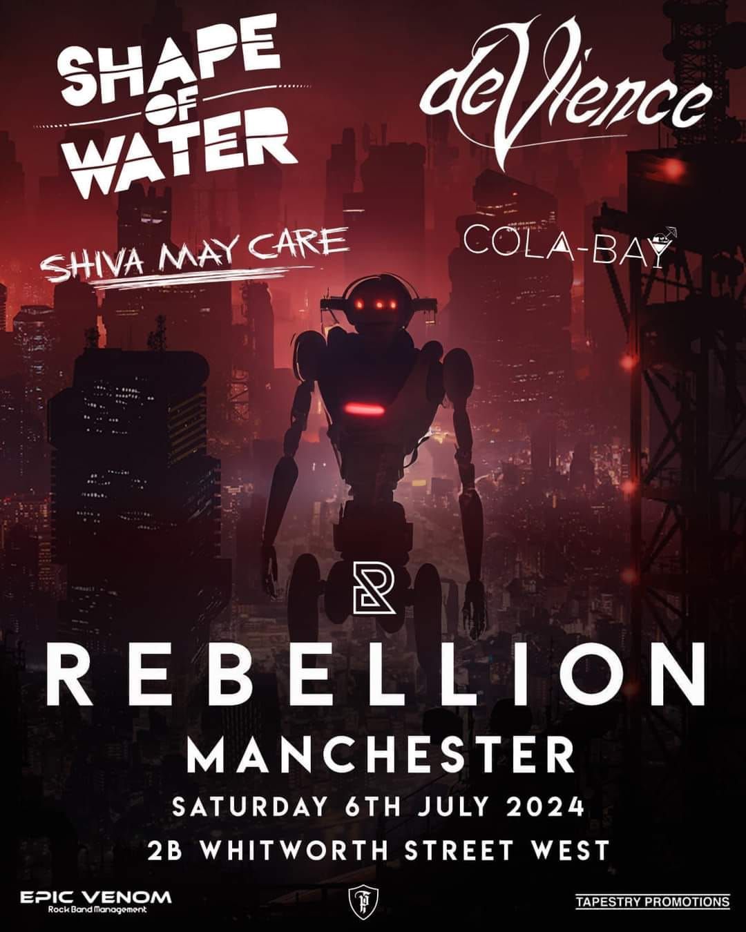 Shape Of Water + deVience + Shiva May Care + Cola Bay - Manchester