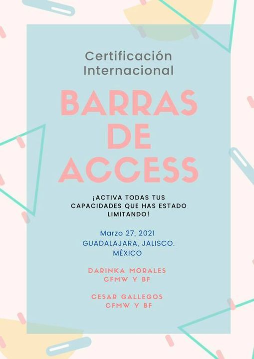 Certificaci\u00f3n Barras de Access