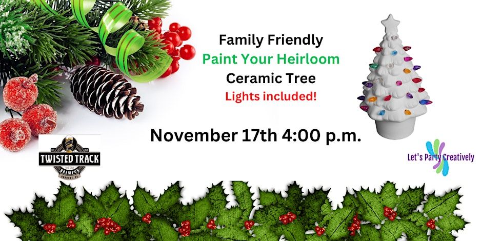 Ceramic Christmas Tree Paint Party - Family Friendly