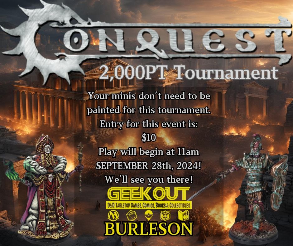 Conquest 2,000 PT Tournament 9\/28\/2024