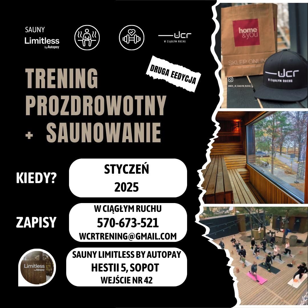 Trening prozdrowotny + saunowanie