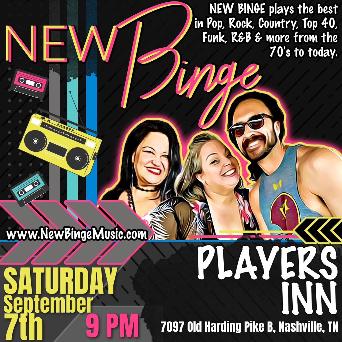 New Binge DEBUT at Players Inn