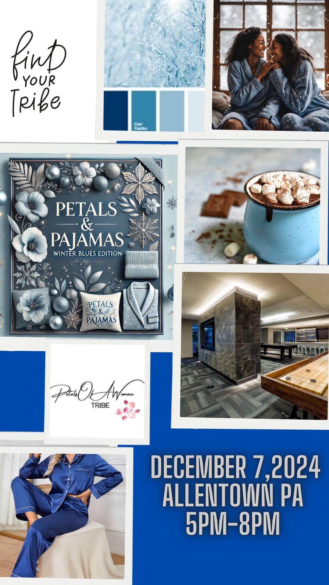 Petals & Pajamas Blue Winter \u2744\ufe0f Blue Edition 