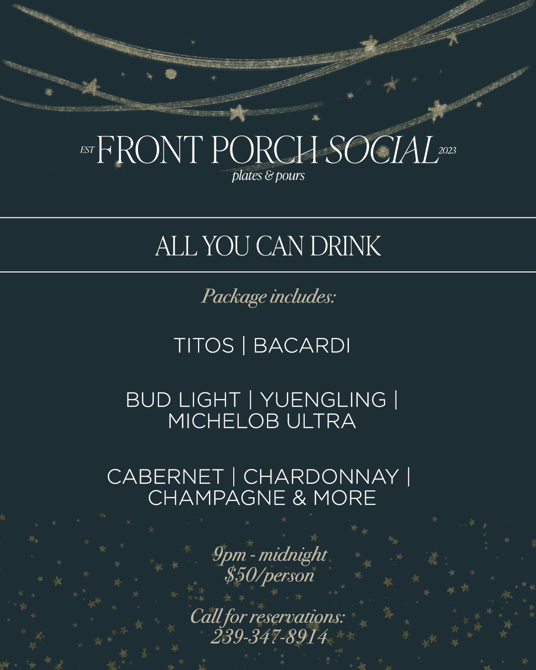 New Years Eve at Front Porch Social 