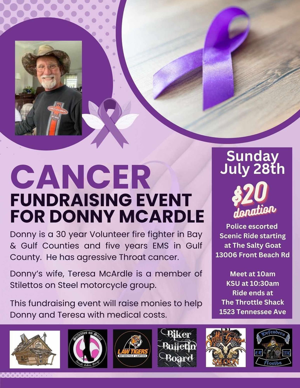 Cancer Fundraiser to Donny McArdle