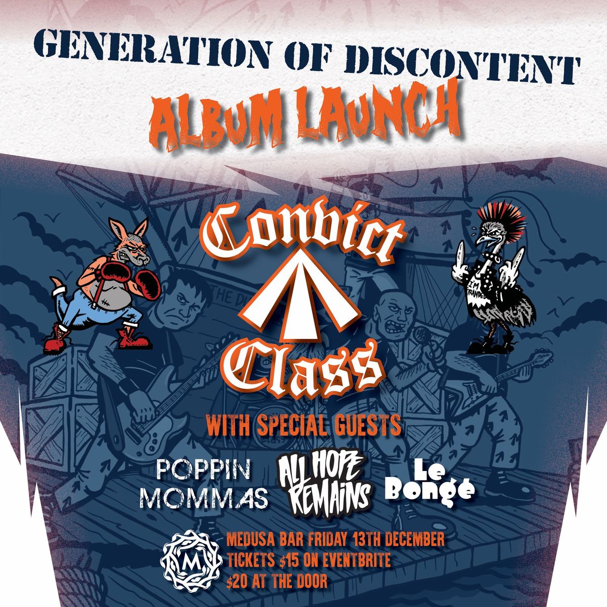 Convict Class Album Launch, Medusa Bar Geelong