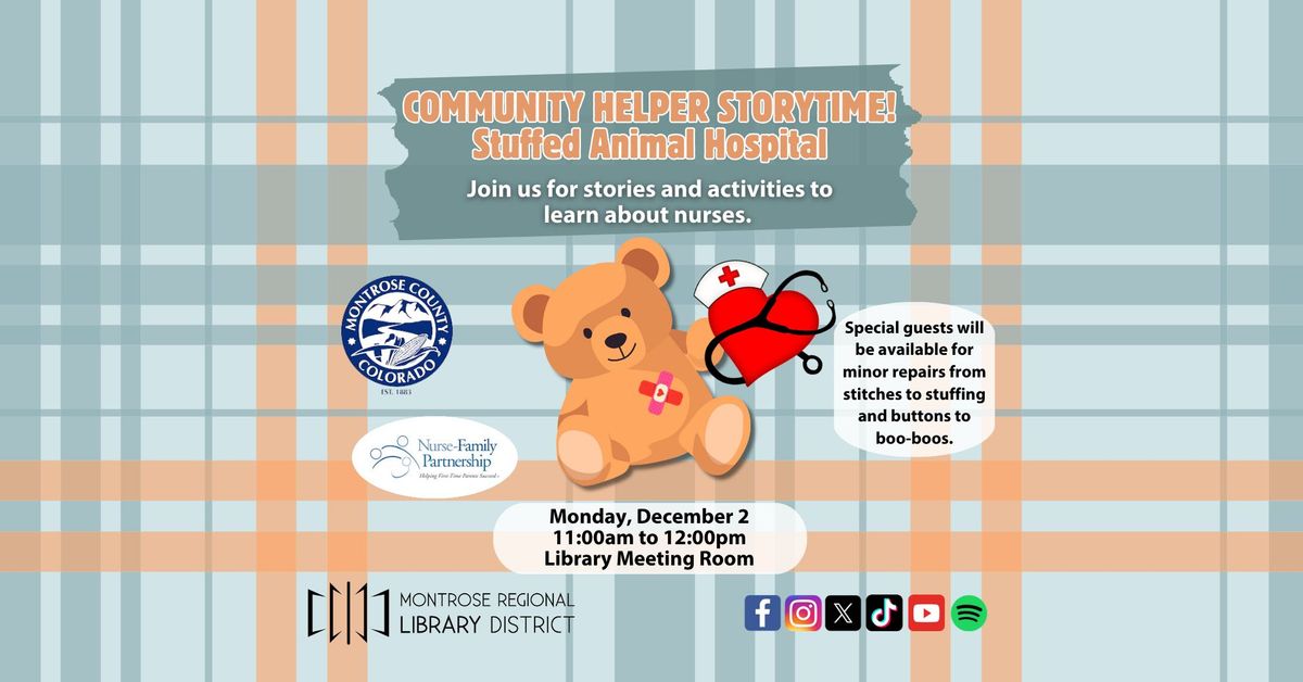 Community Helper Storytime: Stuffed Animal Hospital