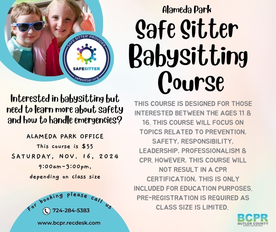 Safe Sitter Babysitting Course CPR Module-Alameda Park