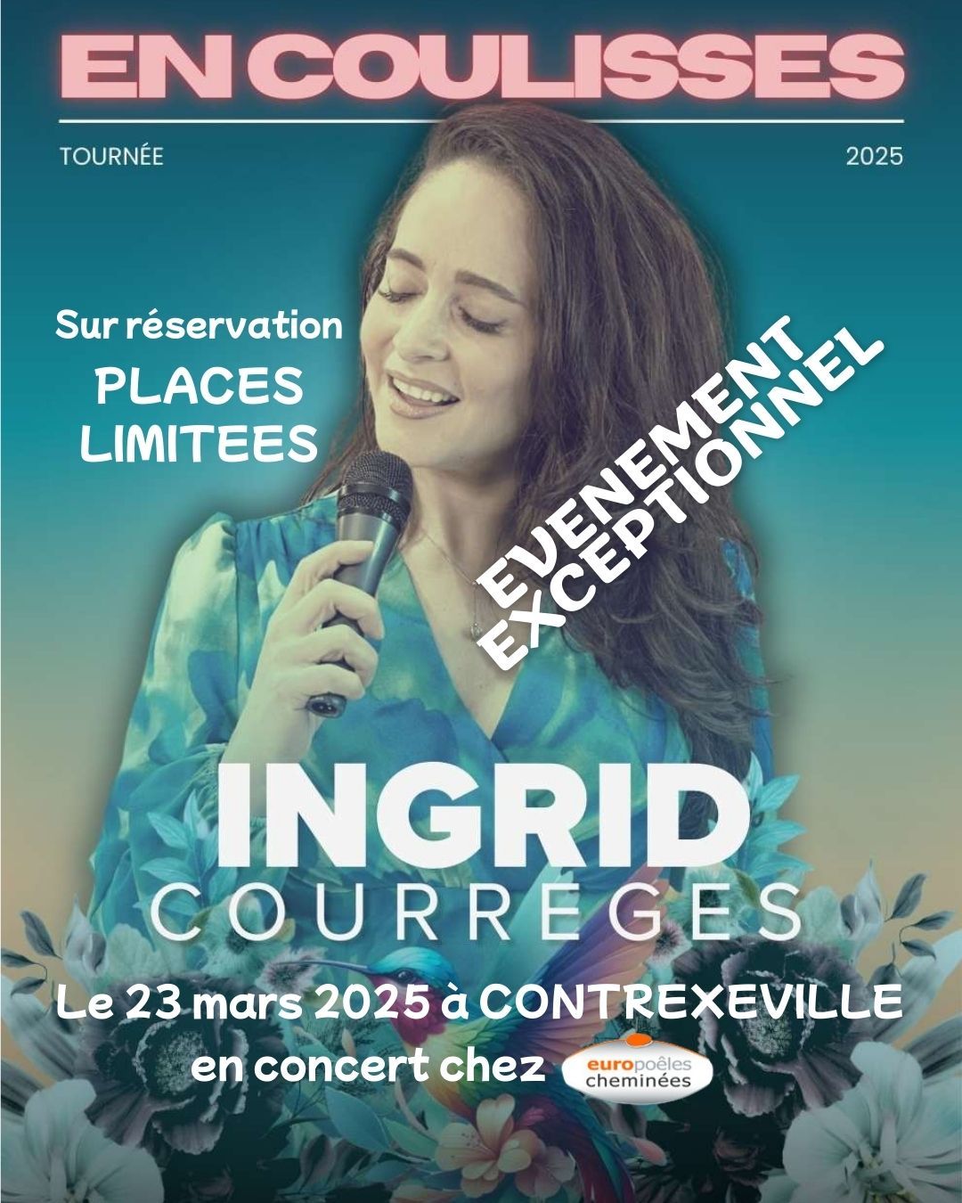 Ingrid Courr\u00e8ges en concert dans notre magasin de Contrex\u00e9ville