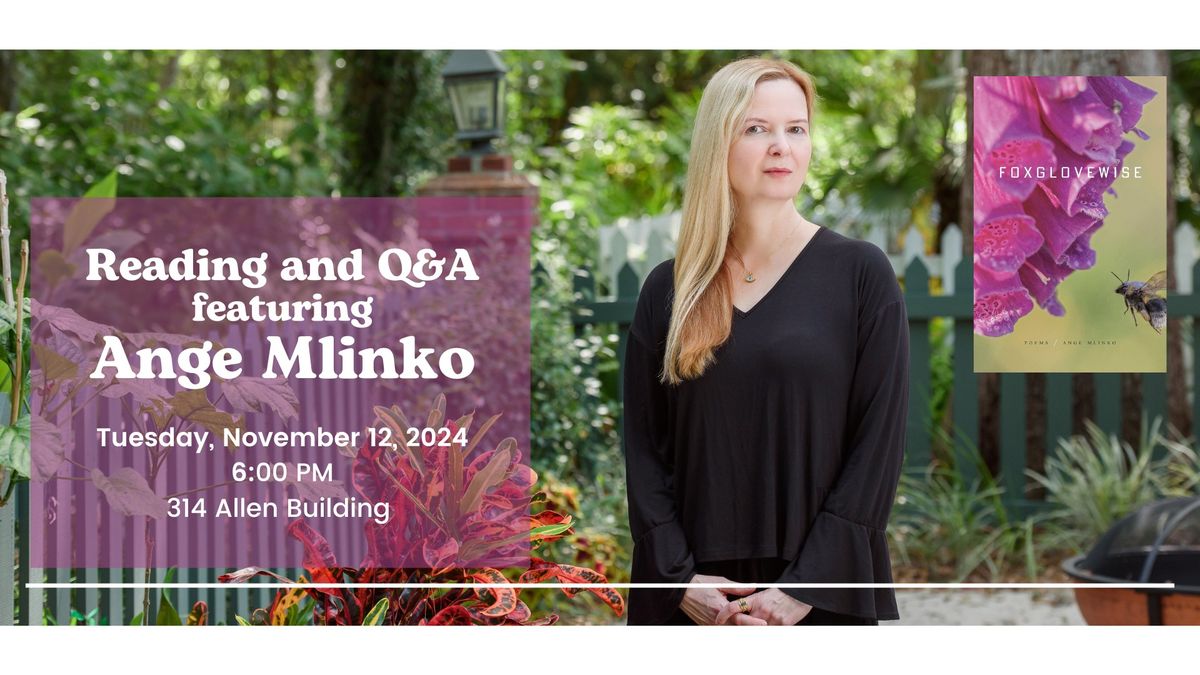 Reading and Q&A featuring Ange Mlinko