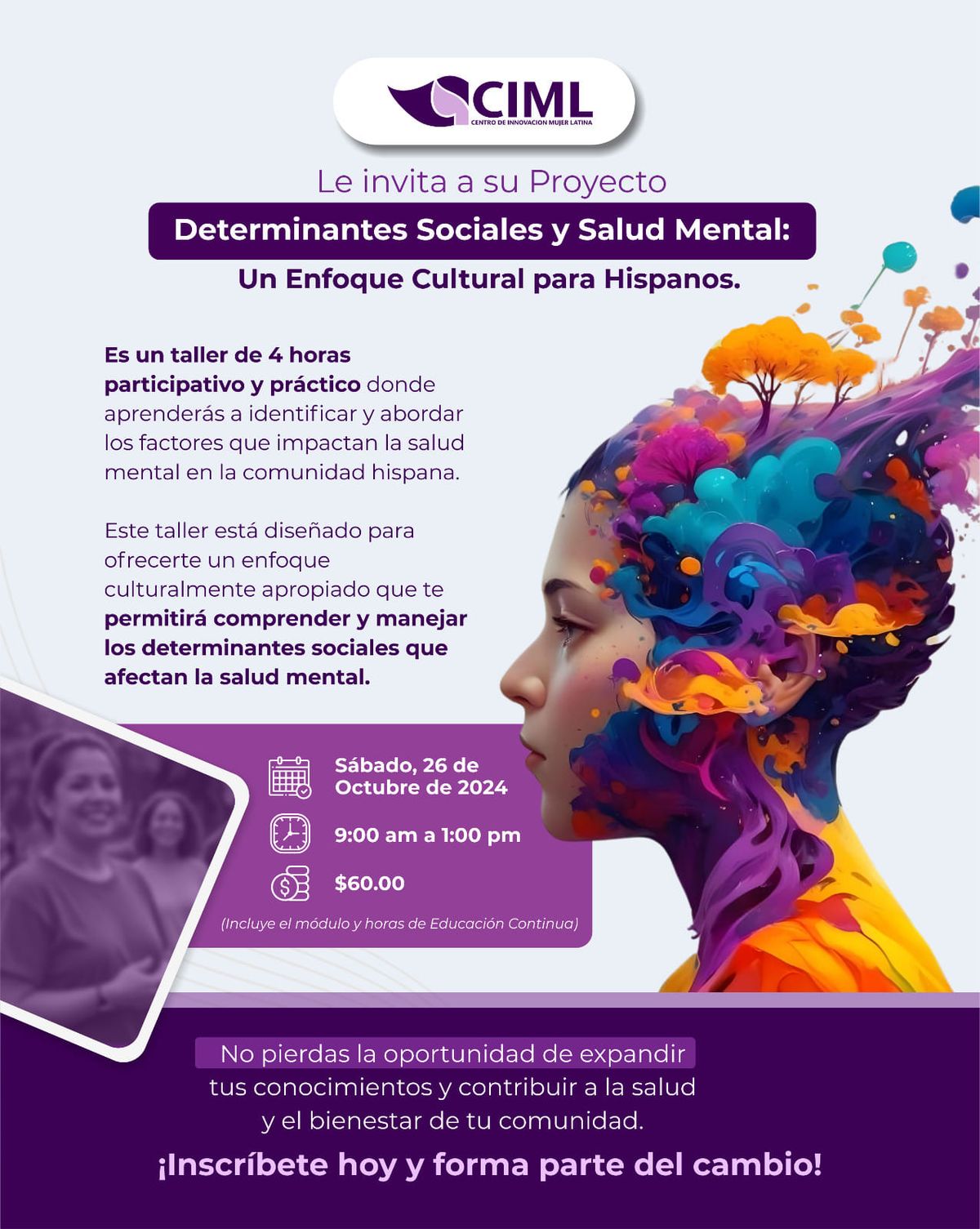 Taller: Determinantes Sociales y Salud Mental: Un Enfoque Cultural para Hispanos (M\u00f3dulo: #2)