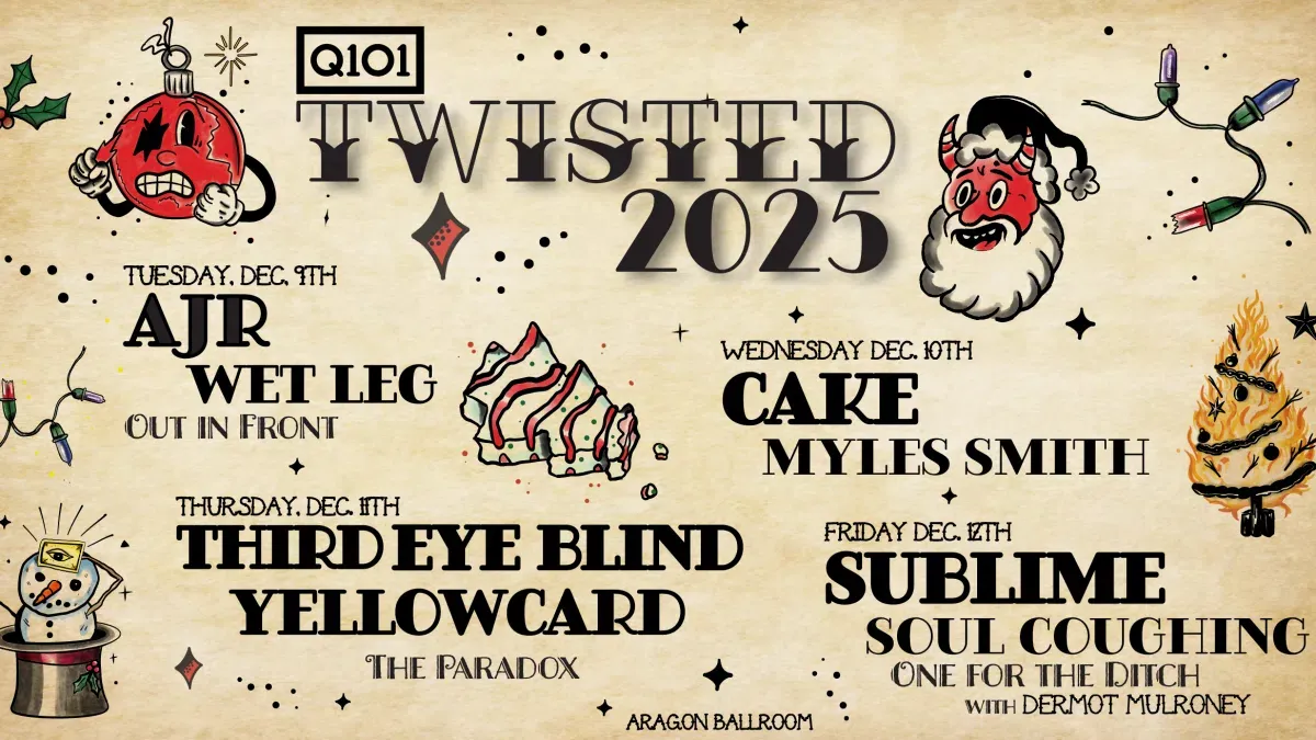 2025 Q101 Twisted Xmas - CAKE at Byline Bank Aragon Ballroom