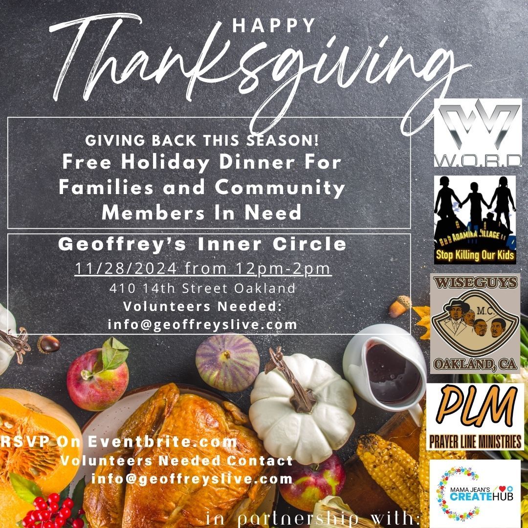 FREE COMMUNITY THANKSGIVING DINNER 11\/28\/2024 