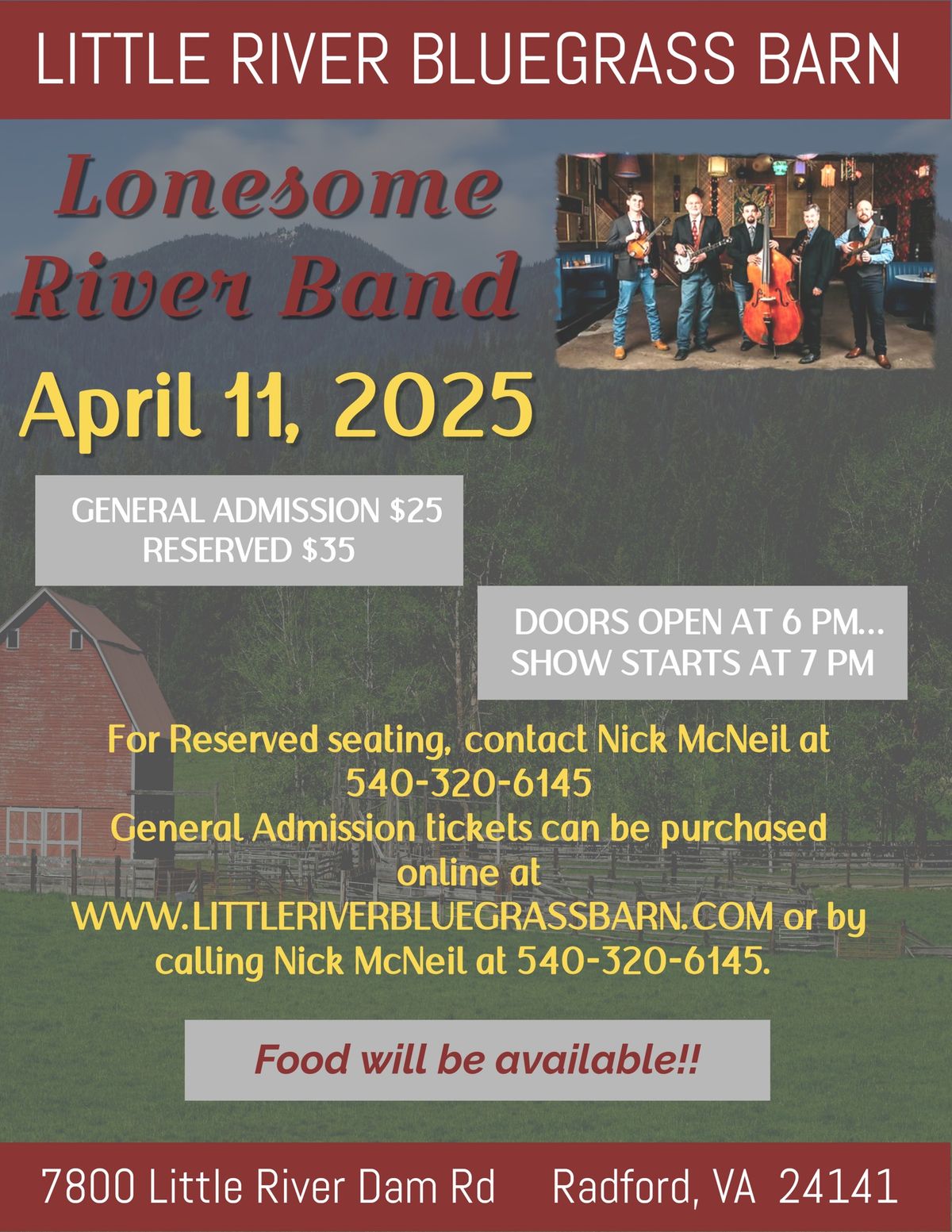 LONESOME RIVER BAND Live in Concert