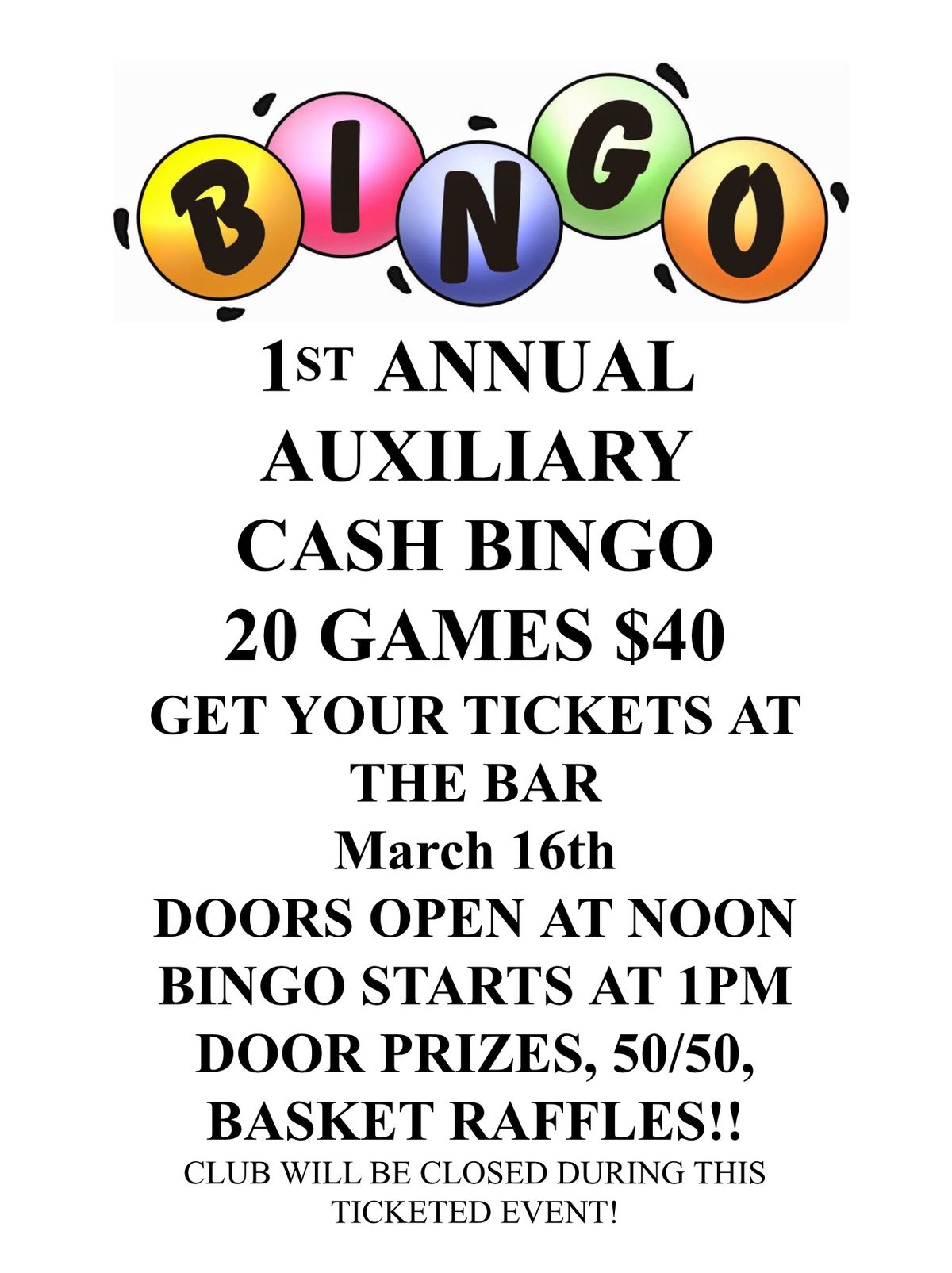 Auxiliary Fundraiser Event