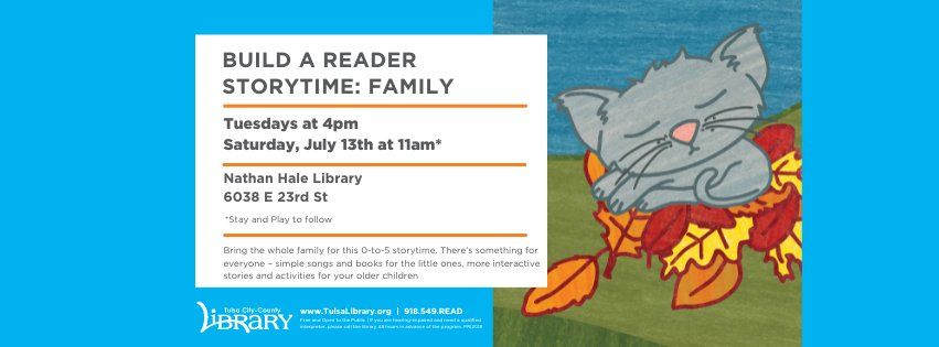 Build A Reader Storytime: Saturday Edition!