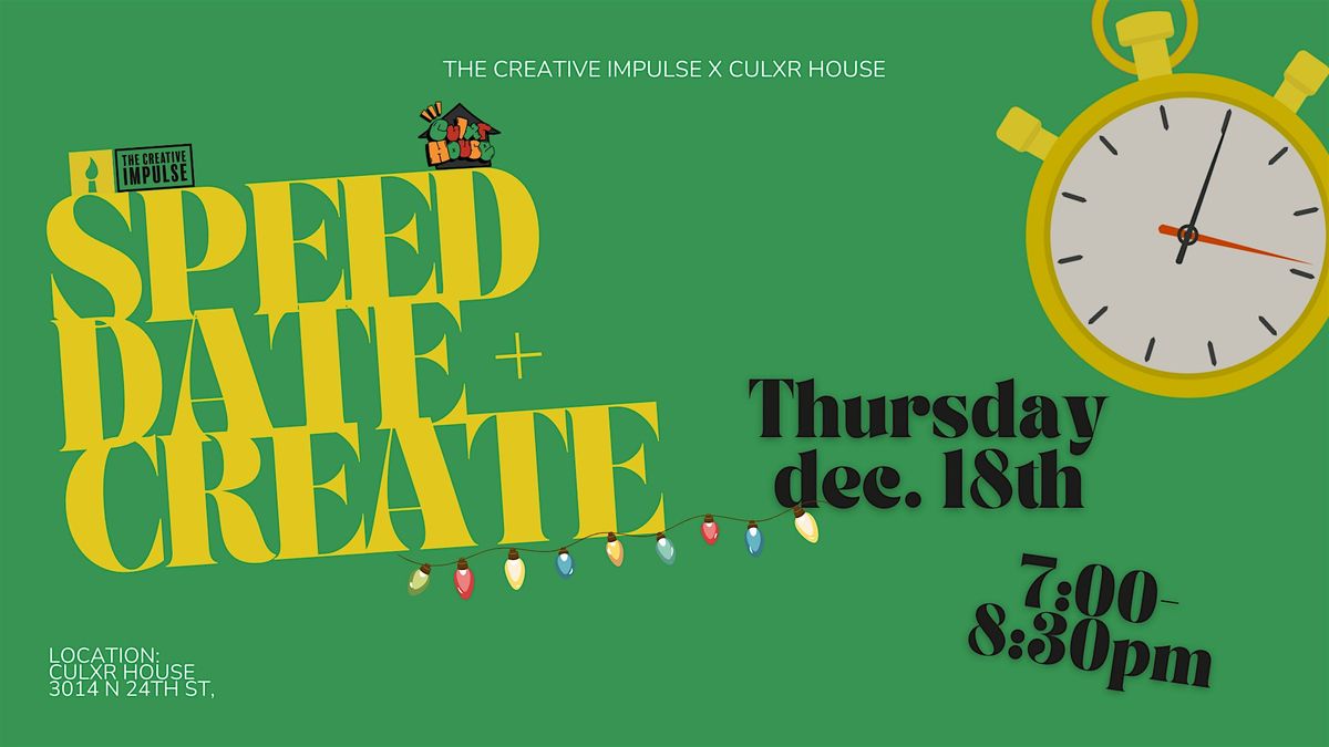 Create & Speed Date Holiday Event: Age 25-36