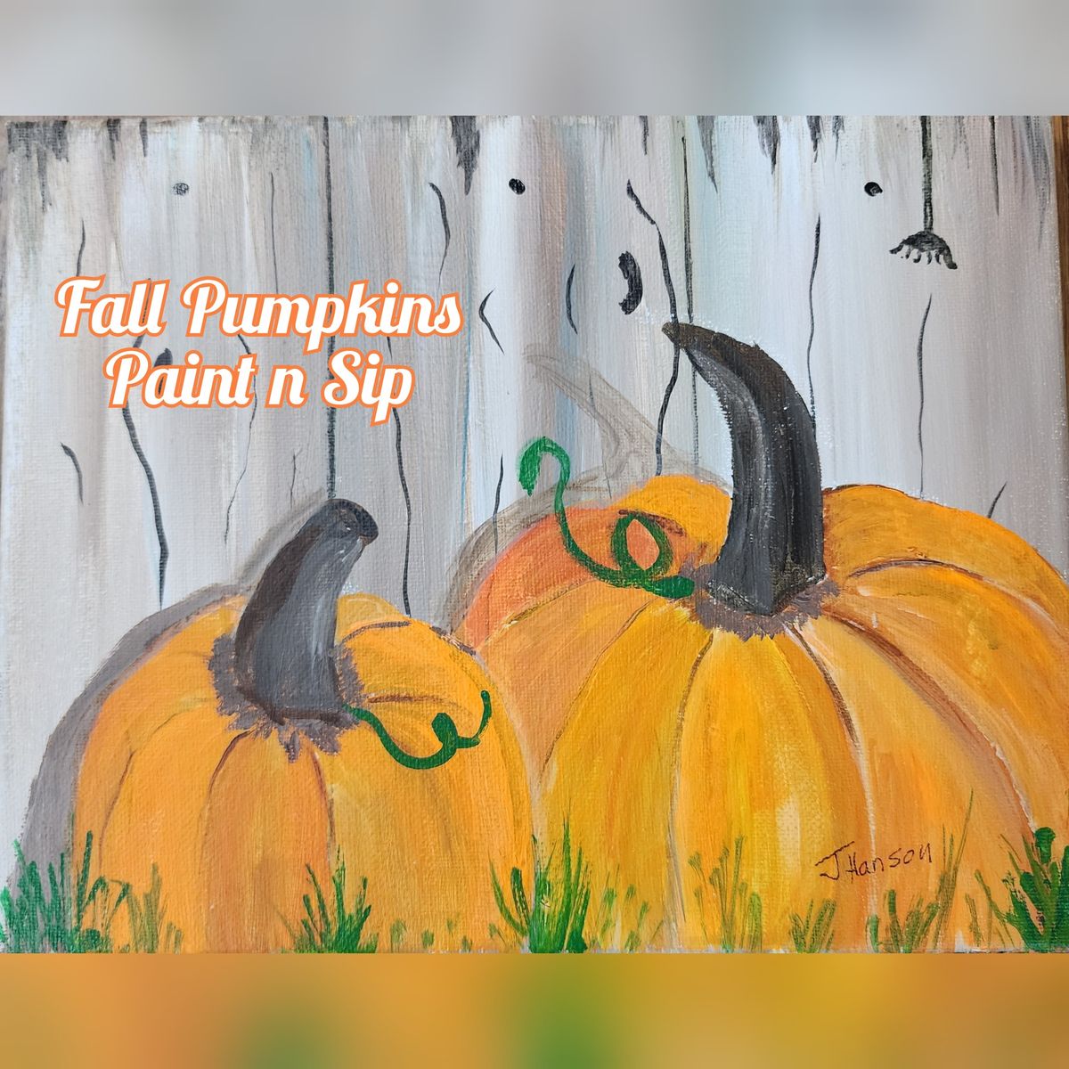 Fall Pumpkins Paint n Sip Workshop