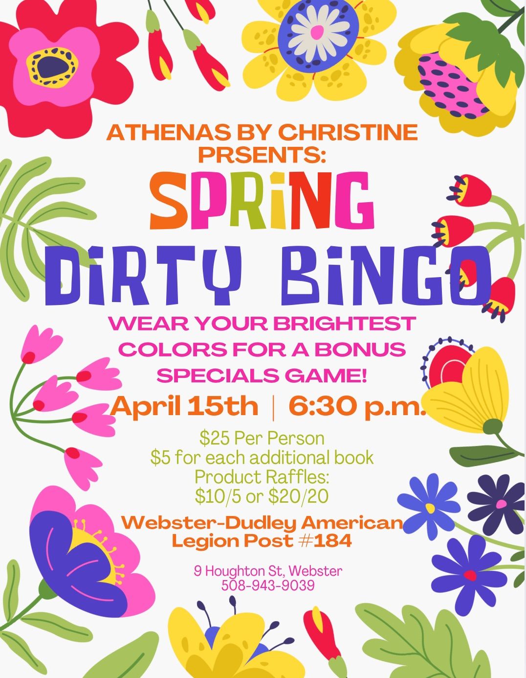 Spring Fling, Dirty Bingo! \ud83c\udf3a