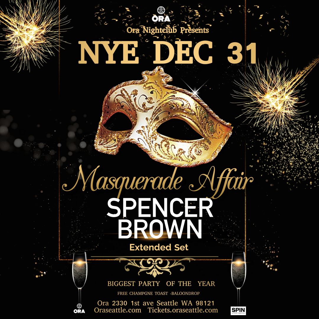 New Year's Eve Masquerade Affair feat Spencer Brown at Ora