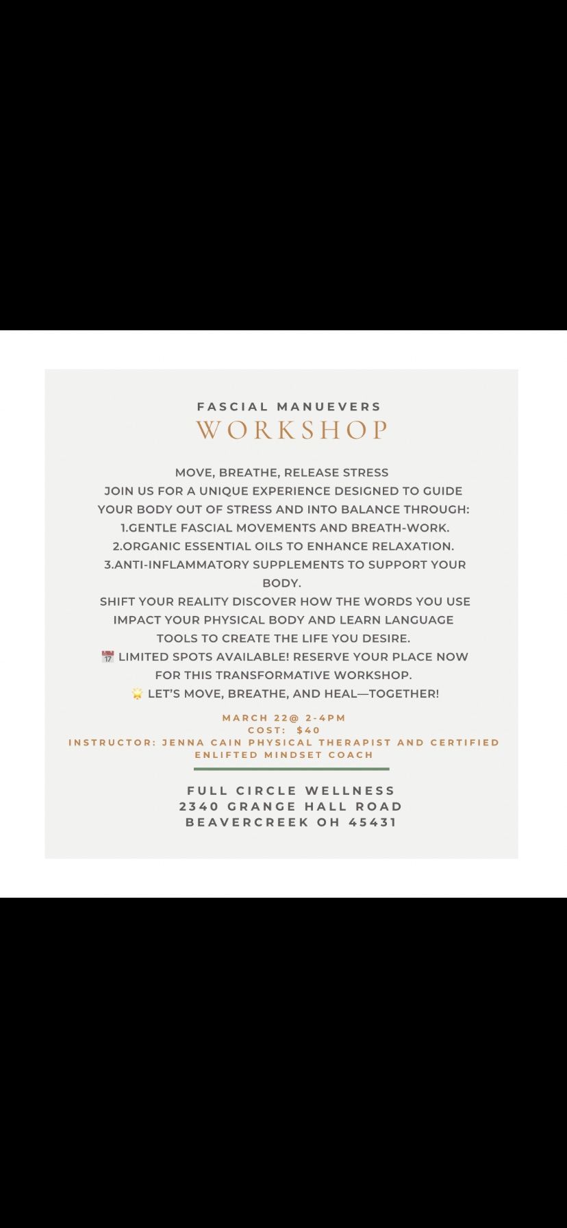 Fascial Maneuver Workshop