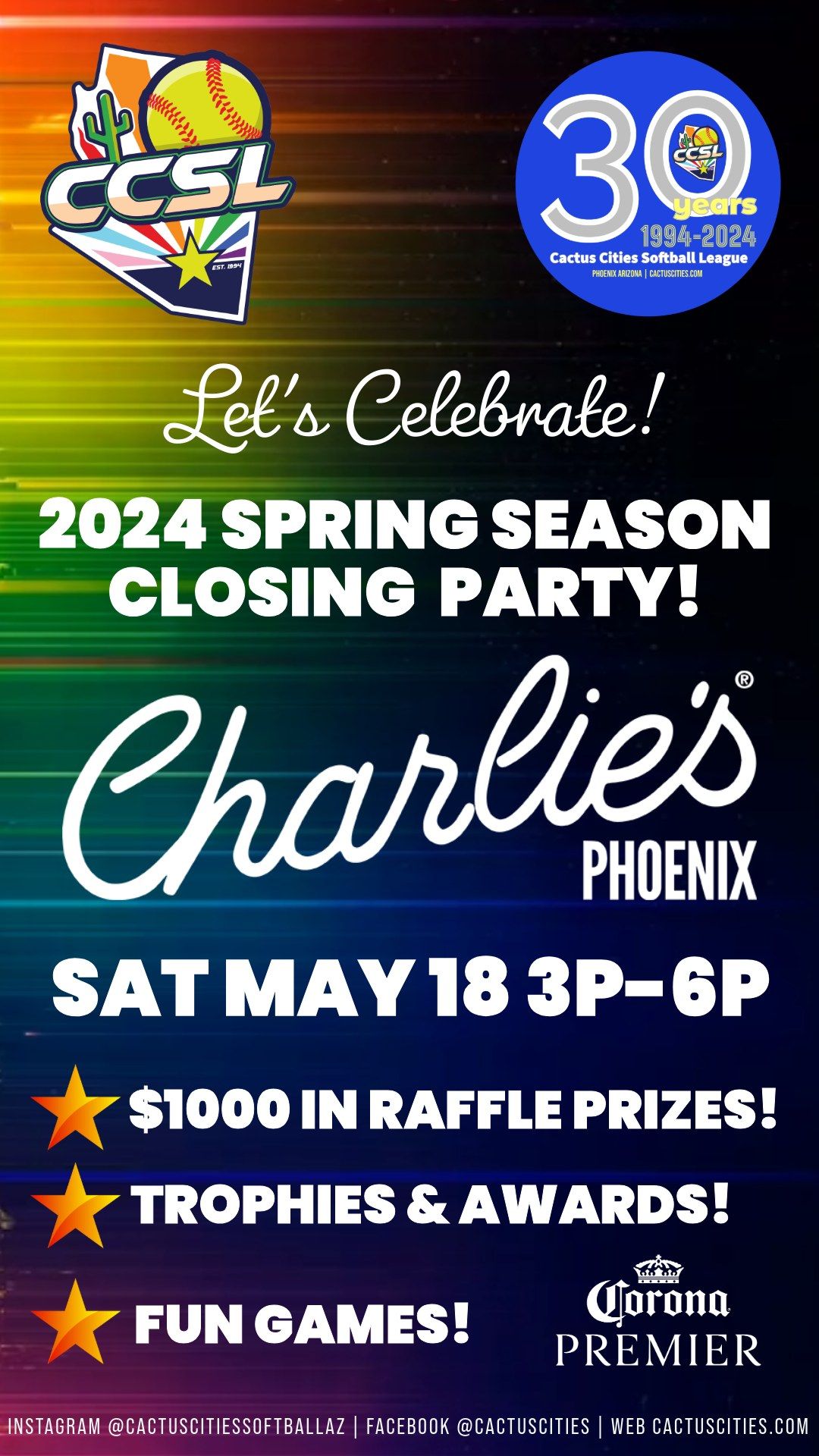2024 CCSL Spring Season Closing Party | Sat May 18
