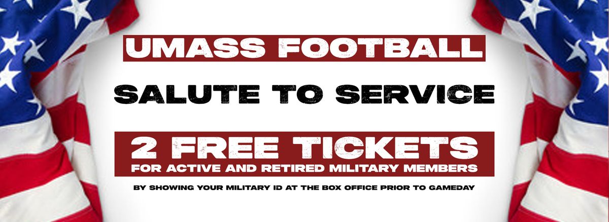 UMass Football vs. Liberty - Military Appreciation Day