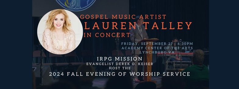 IRPG Mission 2024 Fall Evening of Worship Service