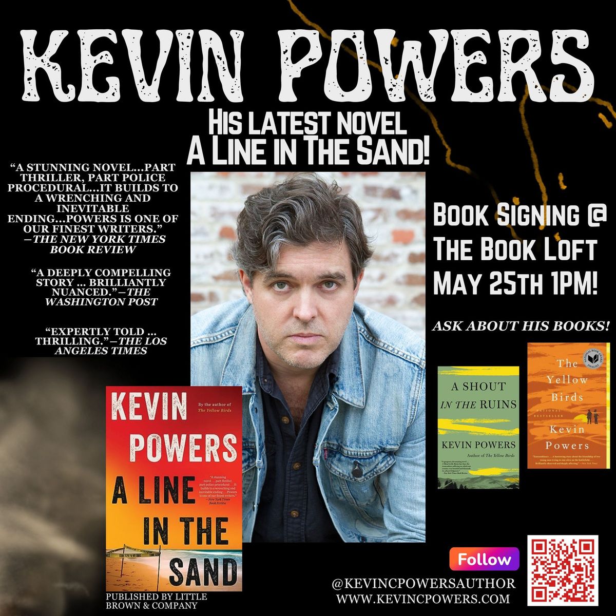 Book signing with award-winning author Kevin Powers