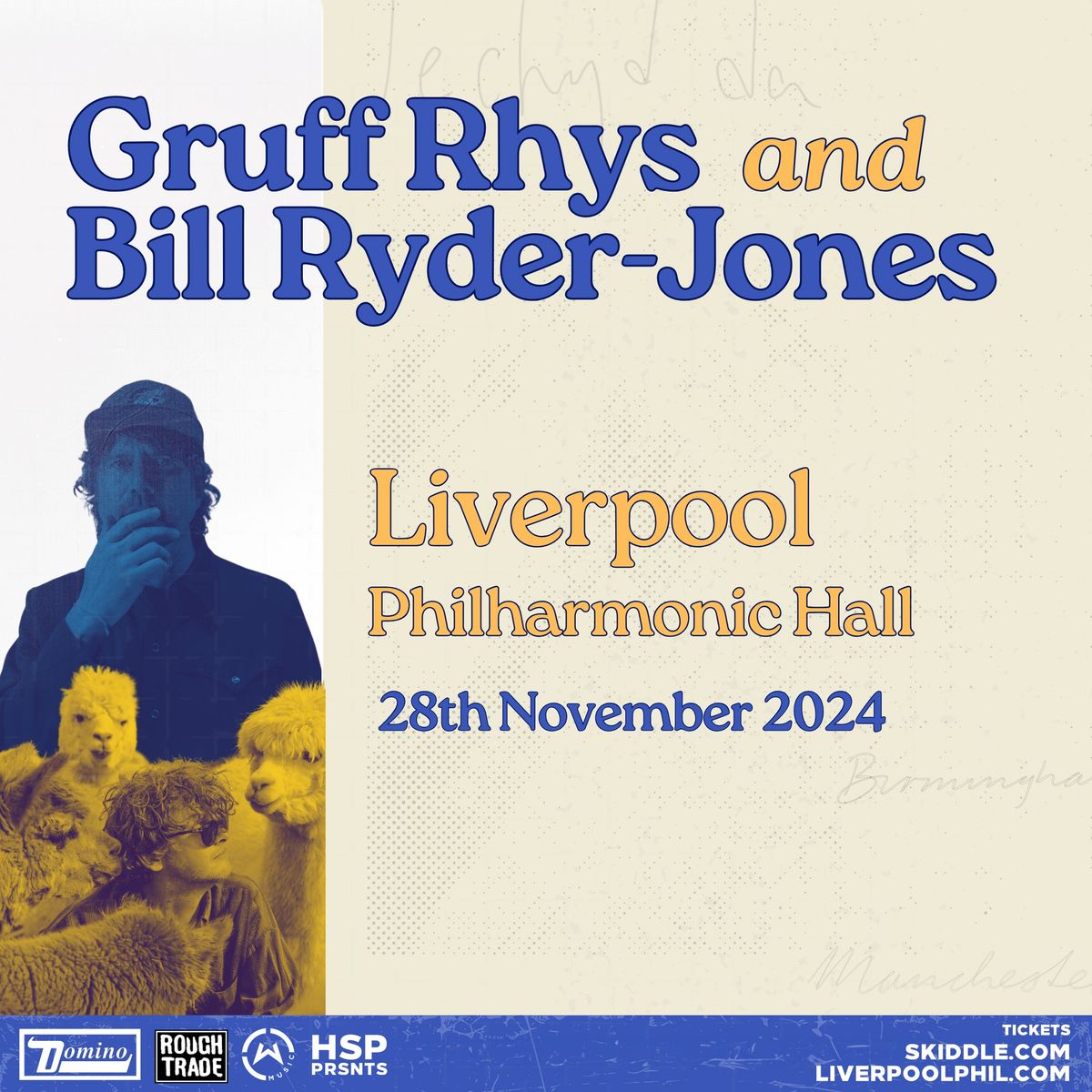 BILL RYDER-JONES & GRUFF RHYS | Philharmonic Hall - Liverpool