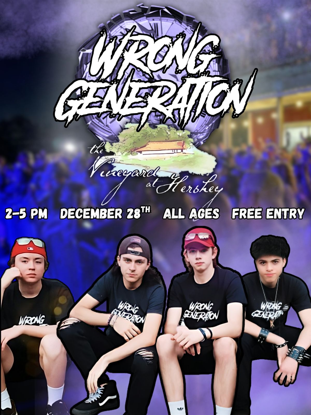 Free Live 90's music with Wrong Generation at The Vineyard at Hershey