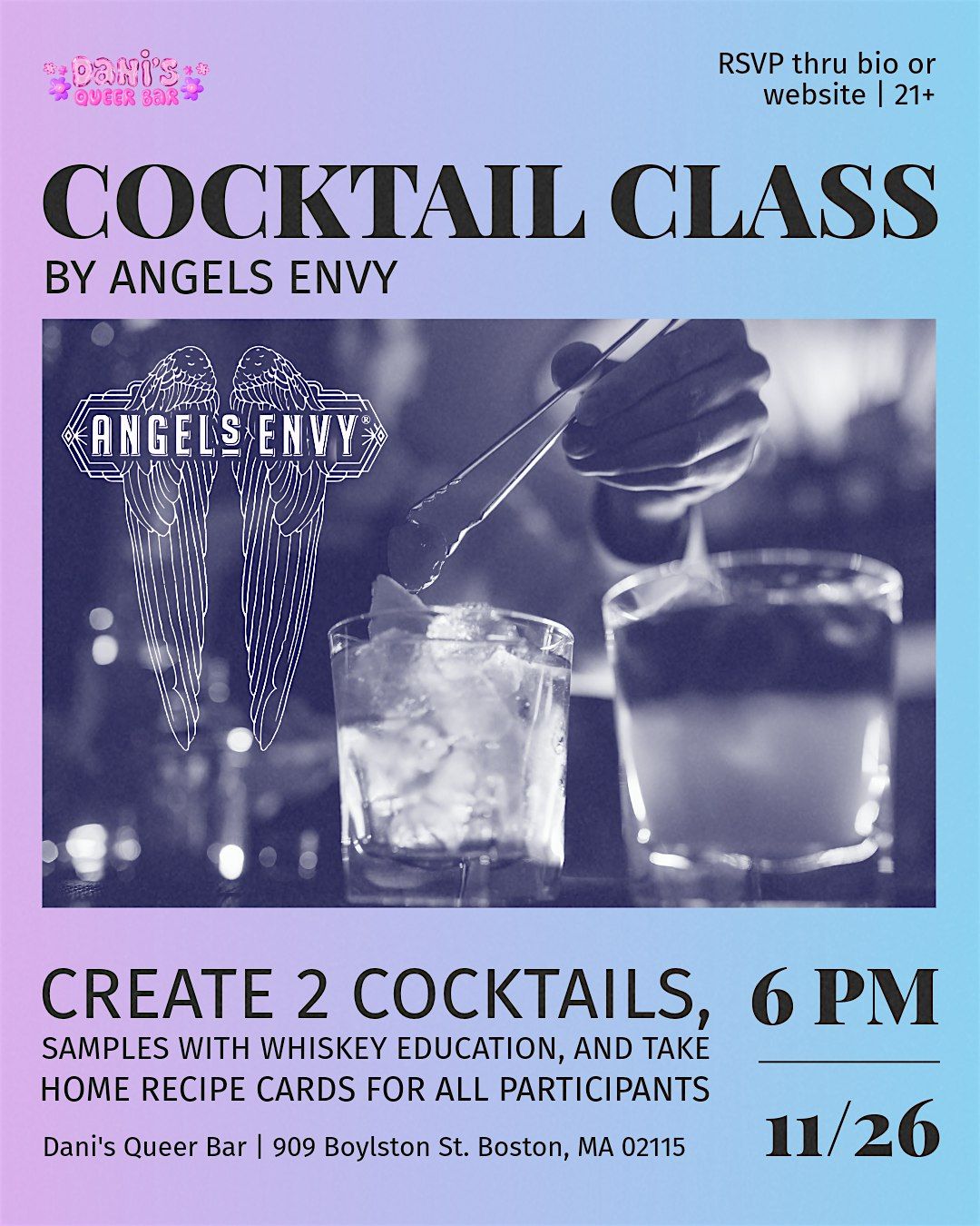 Angel's Envy Cocktail Class