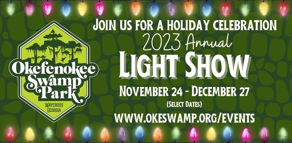 2023 Annual Holiday Light Show at Okefenokee Swamp Park