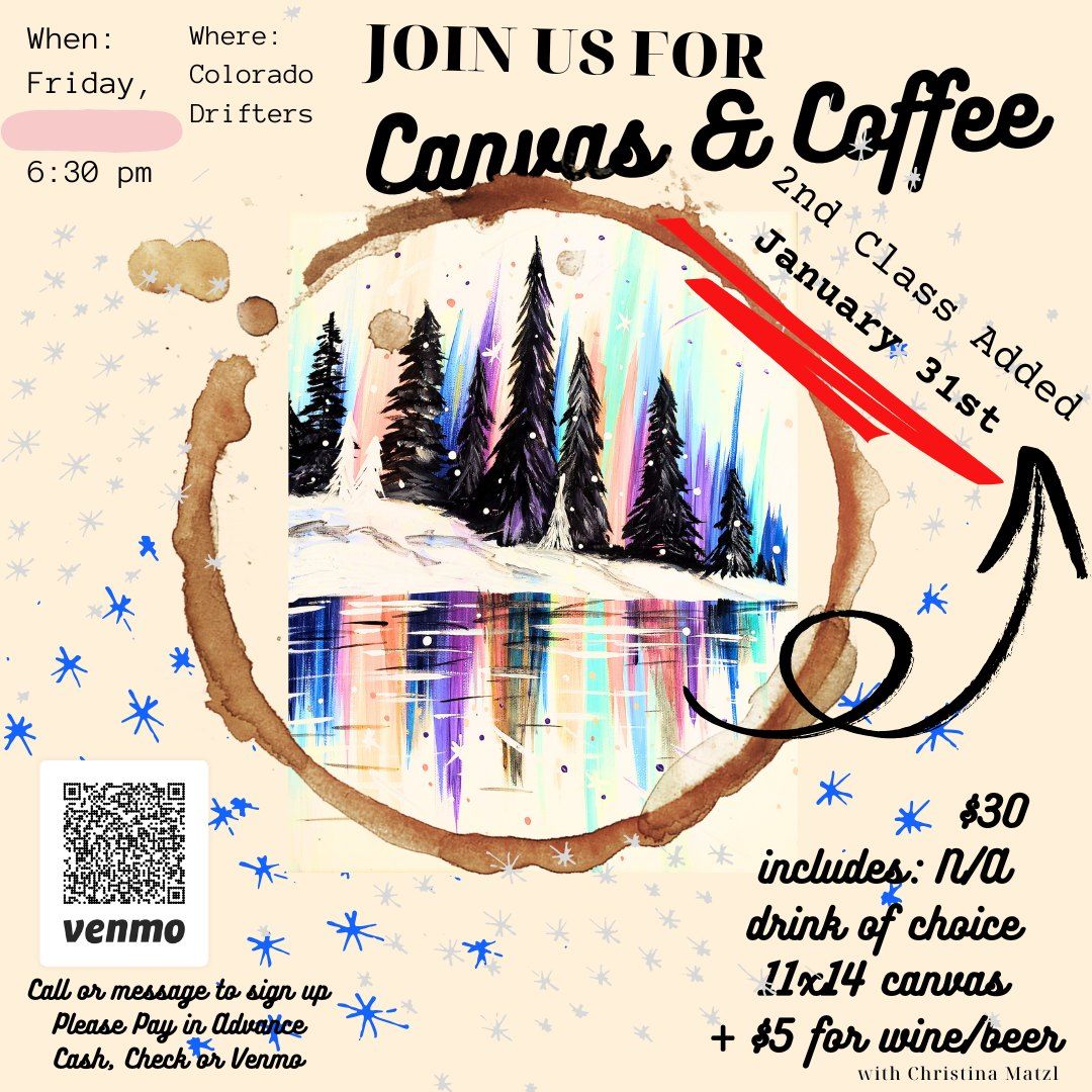 Canvas & Coffee 2ND CLASS - NORTHERN LIGHTS