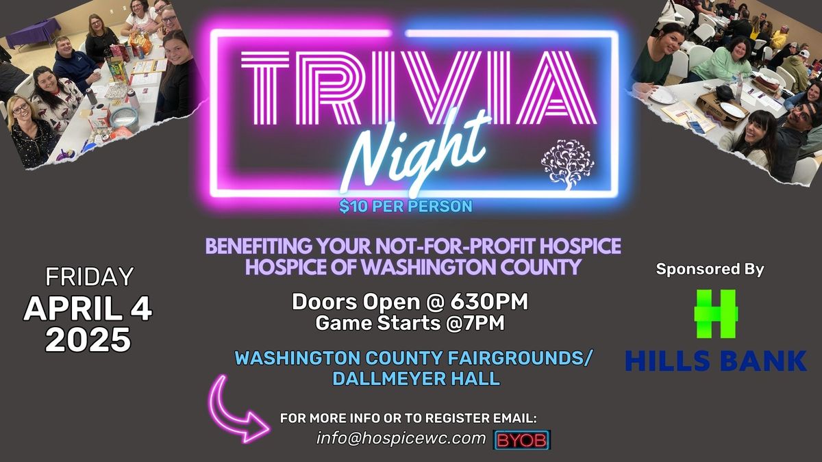 Trivia Night- Benefiting Hospice of Washington County 