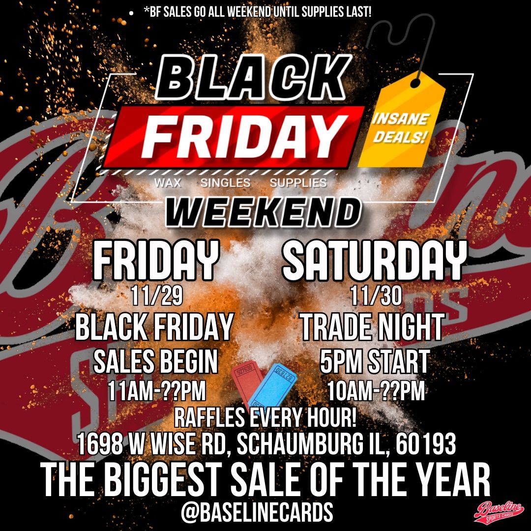 Black Friday Weekend Sale at Baseline Sports Cards!