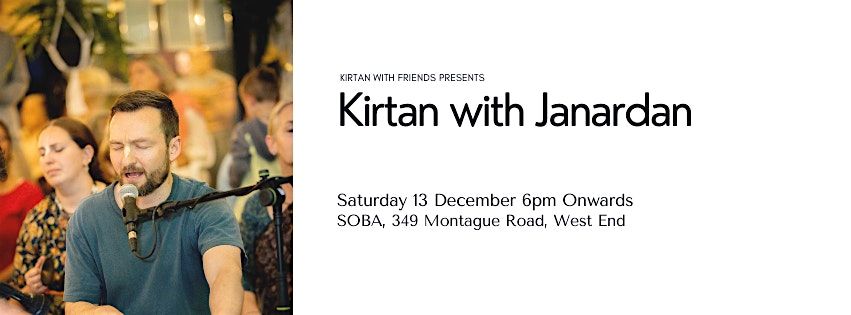 Final Kirtan of the Year \u2013 Janardan + Vegan Dinner!