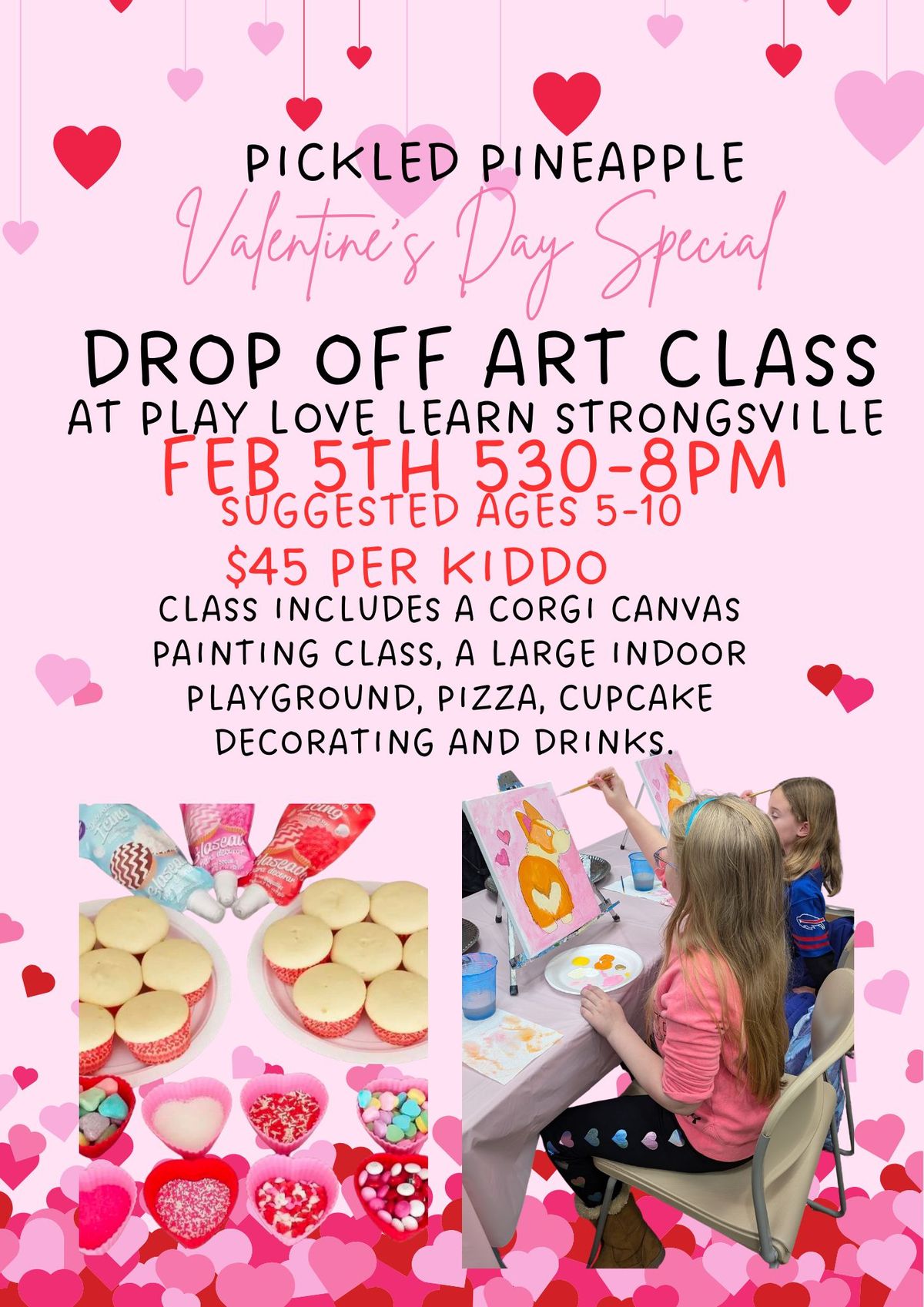 Valentine's Day Drop Off Class at Play.Love.Learn