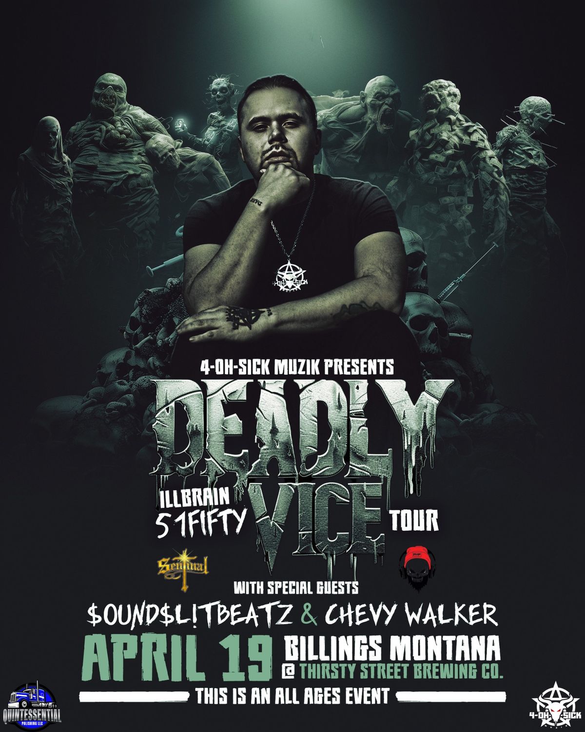 ILLBrain 51fifty Live in Billings with Sentinal & $0UND$L!TBEATZ & Chevy Walker